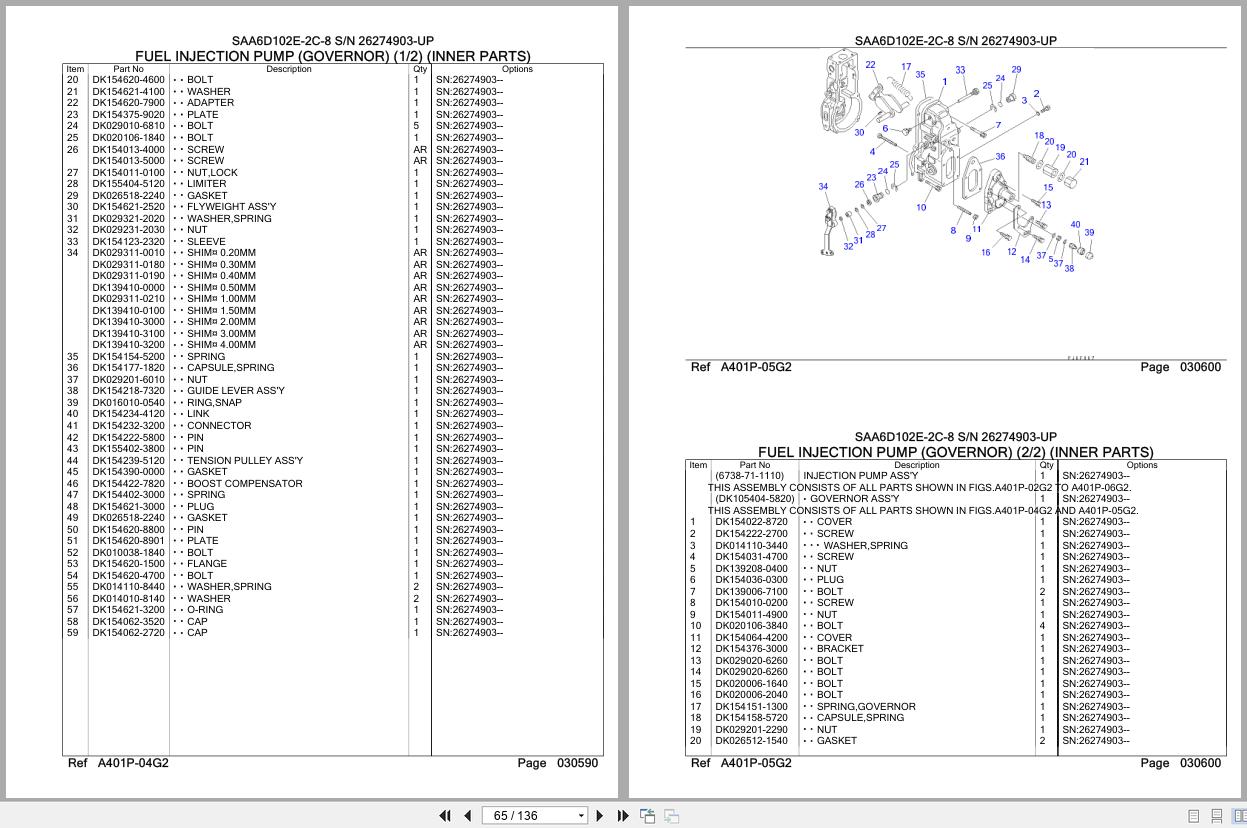 Komatsu Engine SAA6D102E 2C 8 26274903 UP Parts Catalog (3)