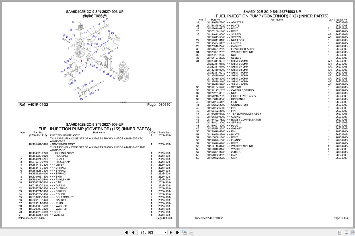 Komatsu Engine SAA6D102E 2C 9 26274903 UP Parts Catalog (2)