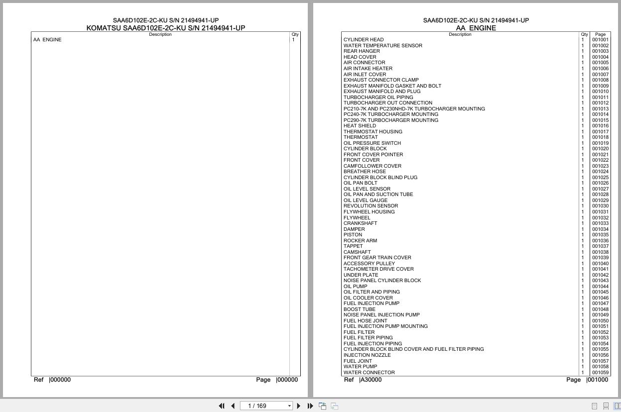 Komatsu Engine SAA6D102E 2C KU 21494941 UP Parts Catalog (1)