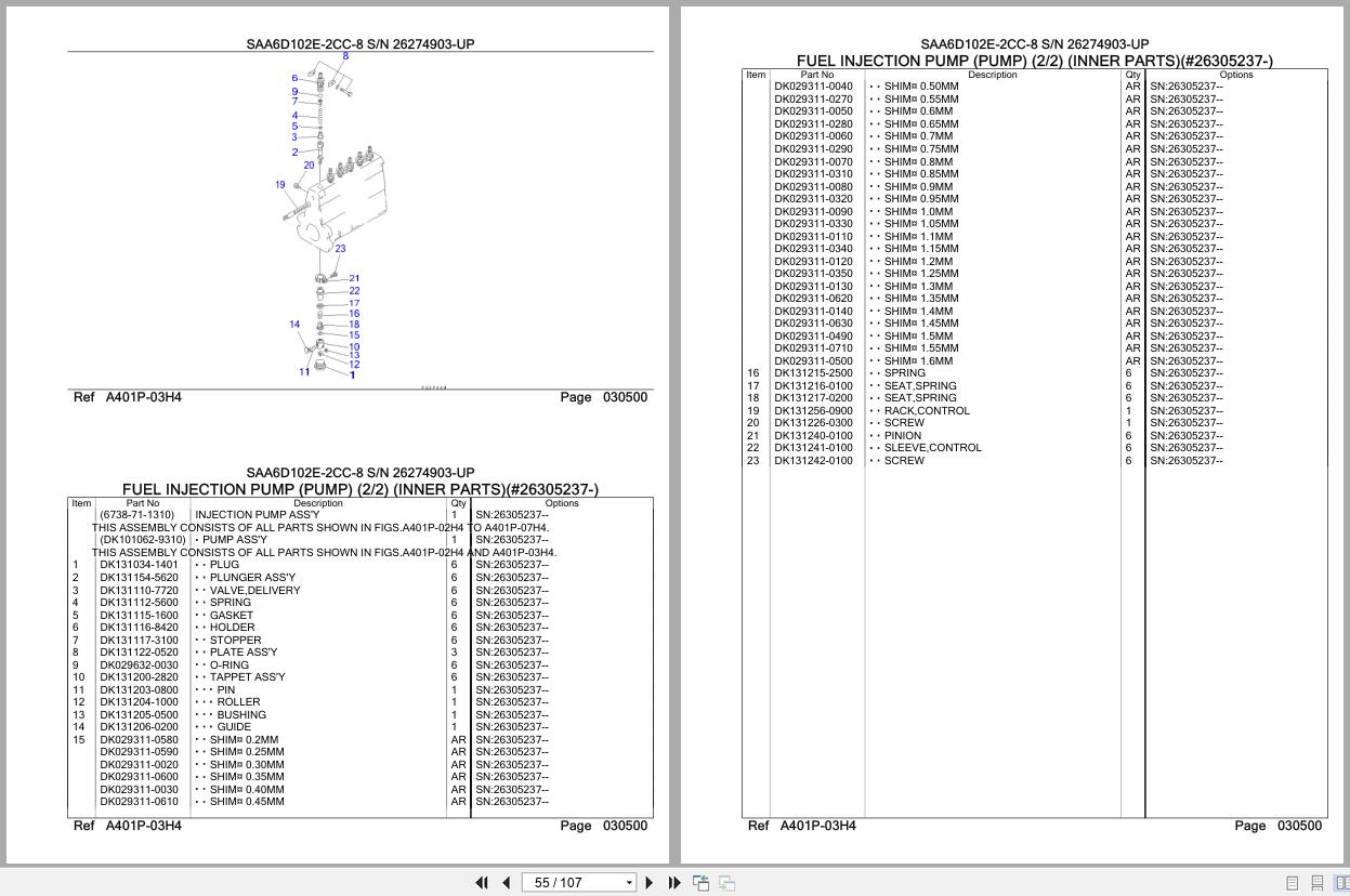Komatsu Engine SAA6D102E 2CC 8 26274903 UP Parts Catalog (2)