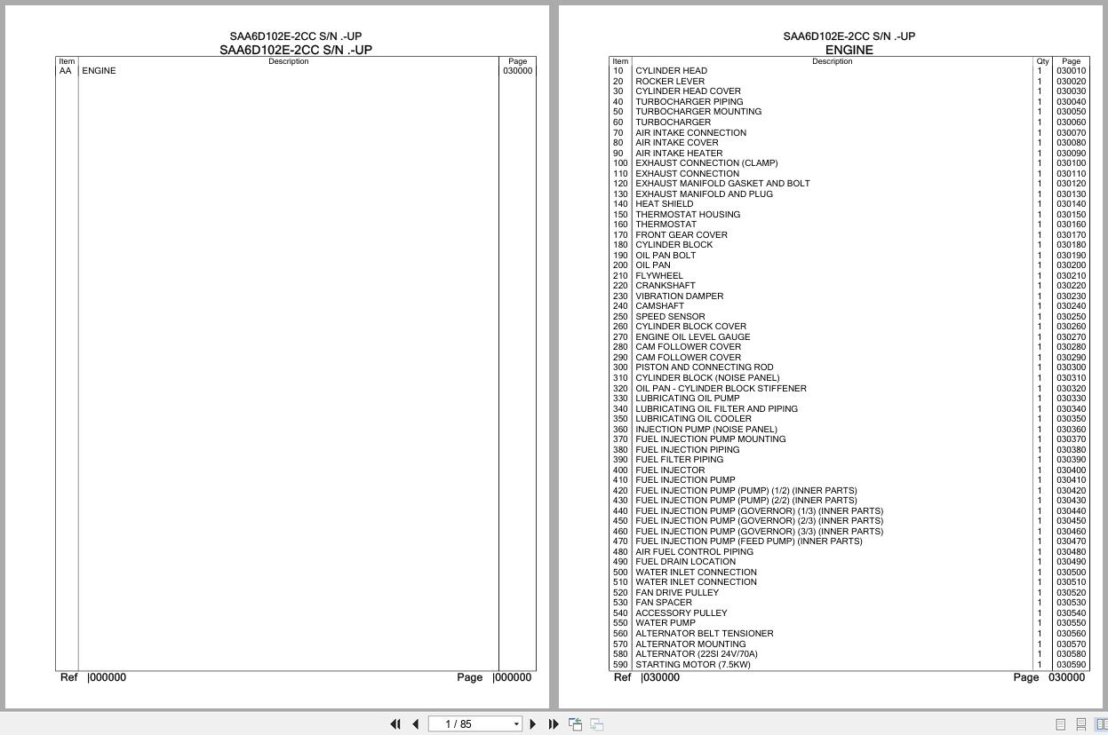 Komatsu Engine SAA6D102E 2CC Parts Catalog (1)
