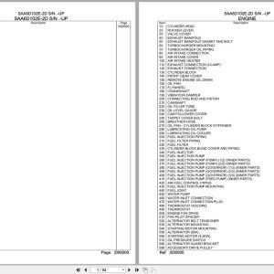 Komatsu Engine SAA6D102E 2D Parts Catalog (1)