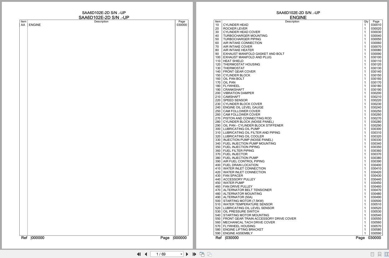 Komatsu Engine SAA6D102E 2D Parts Catalog (3)