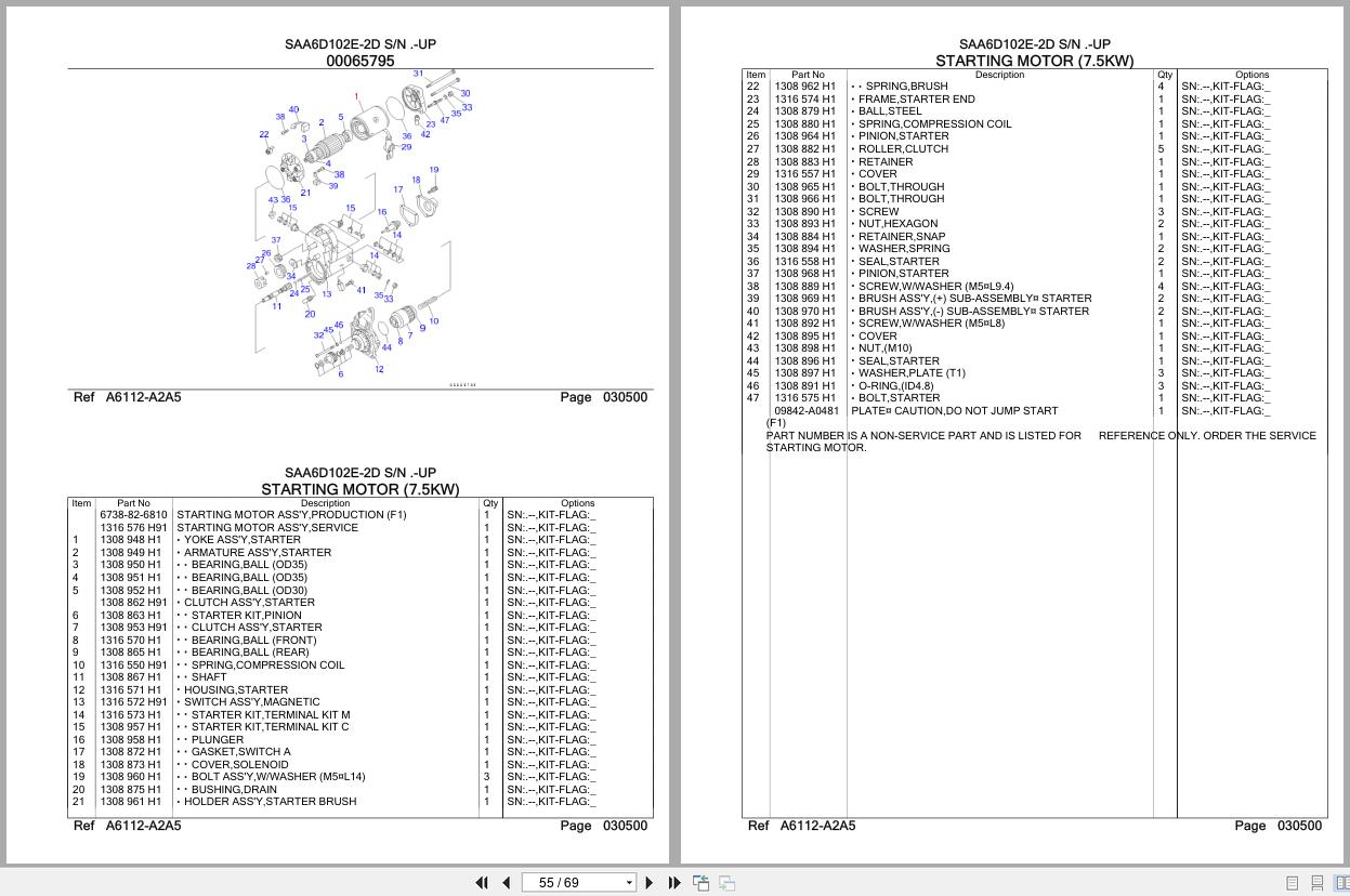 Komatsu Engine SAA6D102E 2D Parts Catalog (4)