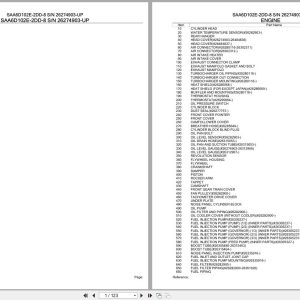 Komatsu Engine SAA6D102E 2DD 8 26274903 UP Parts Catalog (1)