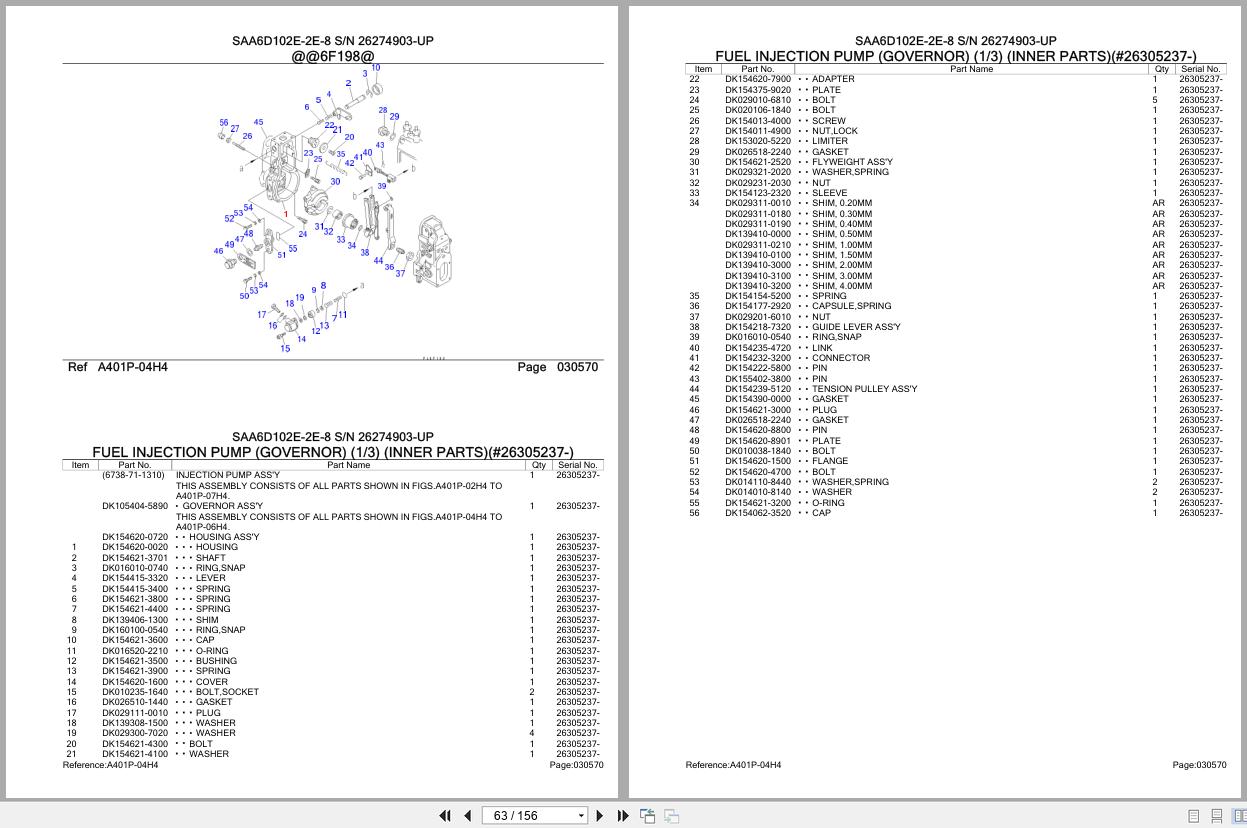 Komatsu Engine SAA6D102E 2E 8 26274903 UP Parts Catalog (2)