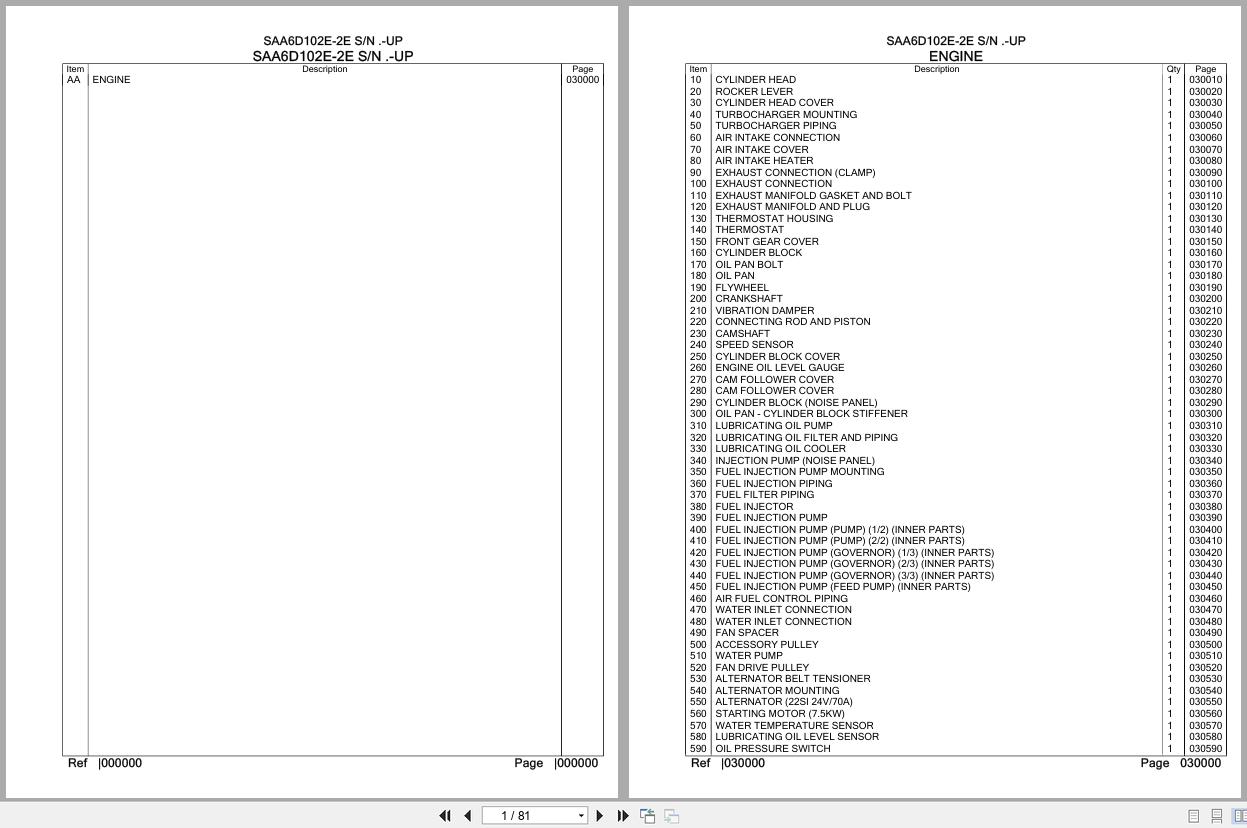 Komatsu Engine SAA6D102E 2E Parts Catalog (1)