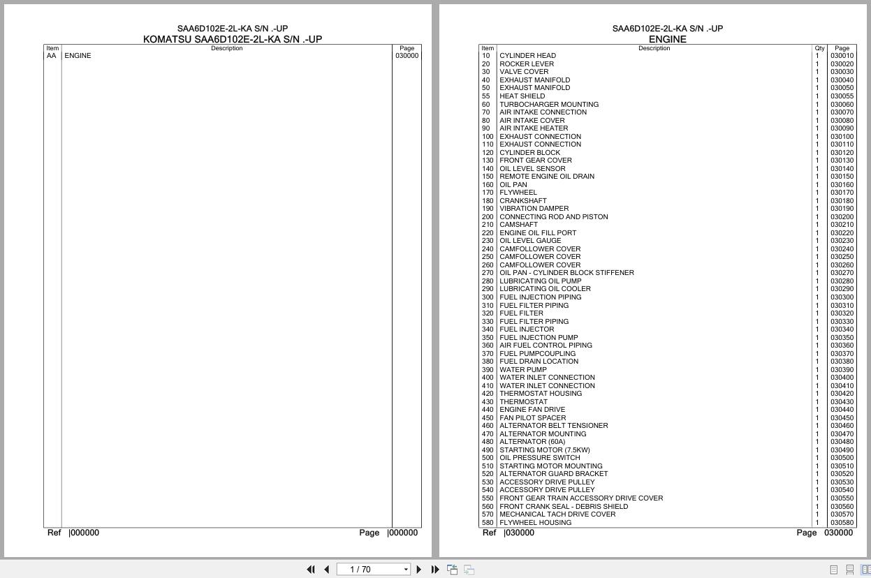 Komatsu Engine SAA6D102E 2L KA Parts Catalog (1)