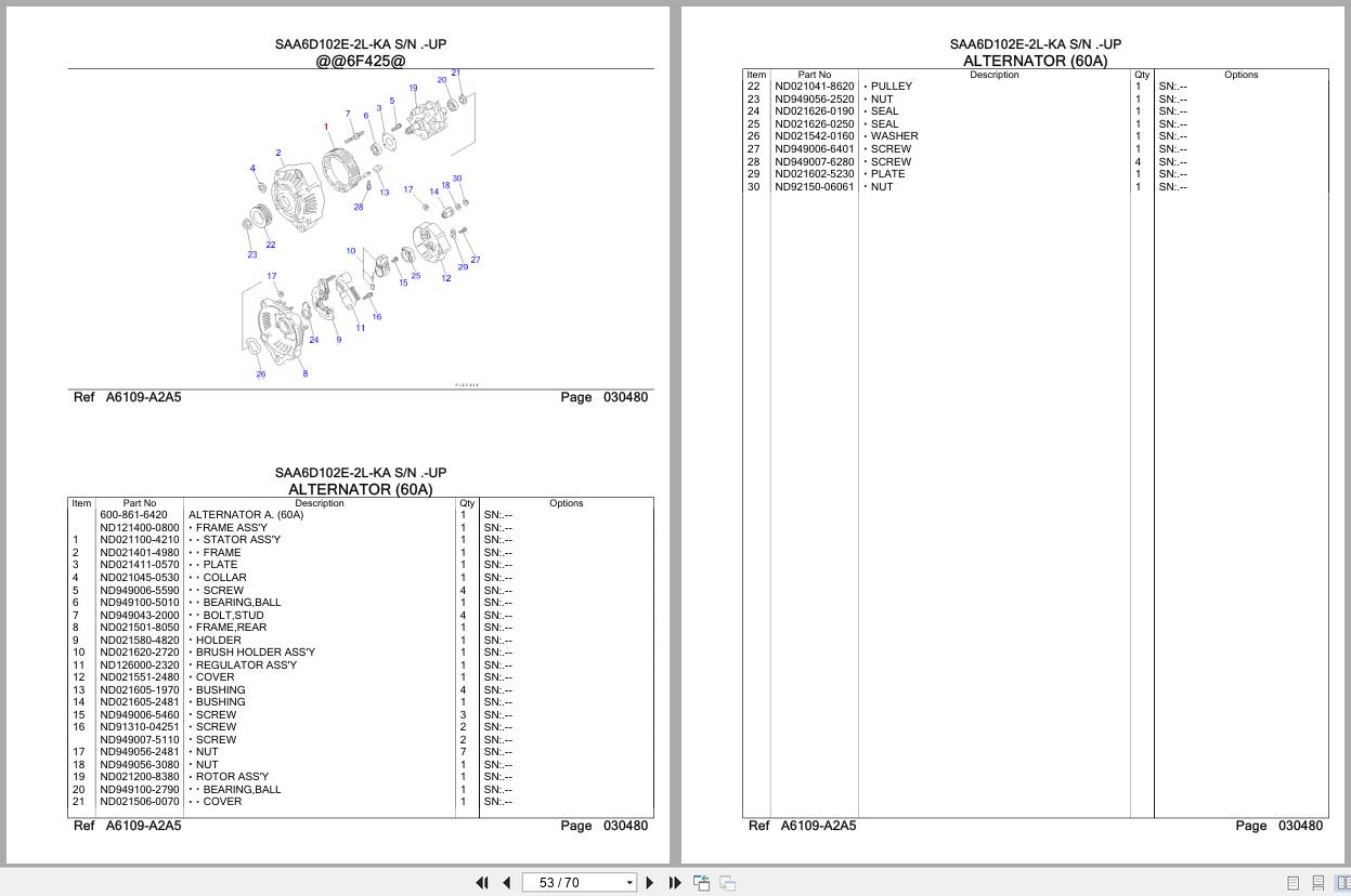 Komatsu Engine SAA6D102E 2L KA Parts Catalog (2)