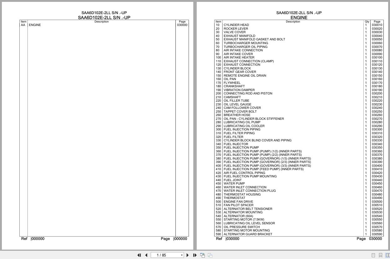 Komatsu Engine SAA6D102E 2LL Parts Catalog (1)