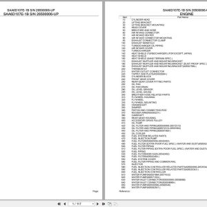 Komatsu Engine SAA6D107E 1B 26500006 UP Parts Catalog (1)