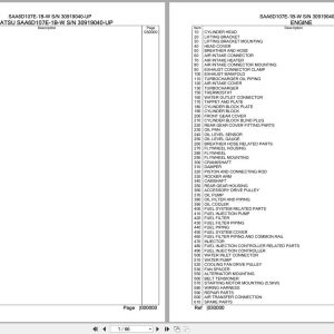 Komatsu Engine SAA6D107E 1B W 30919040 UP Parts Catalog (1)