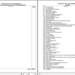 Komatsu Engine SAA6D107E 1B W1 26500006 UP Parts Catalog (1)