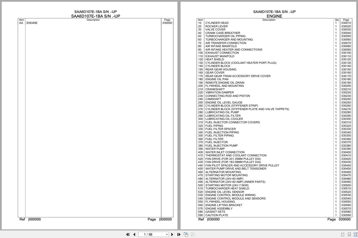 Komatsu Engine SAA6D107E 1BA Parts Catalog (1)