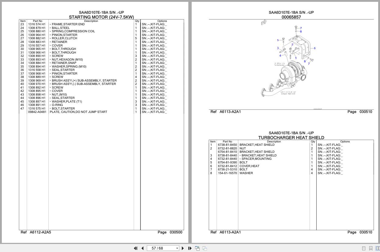 Komatsu Engine SAA6D107E 1BA Parts Catalog (2)