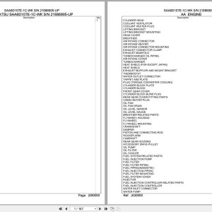 Komatsu Engine SAA6D107E 1C WK 21686905 UP Parts Catalog (1)