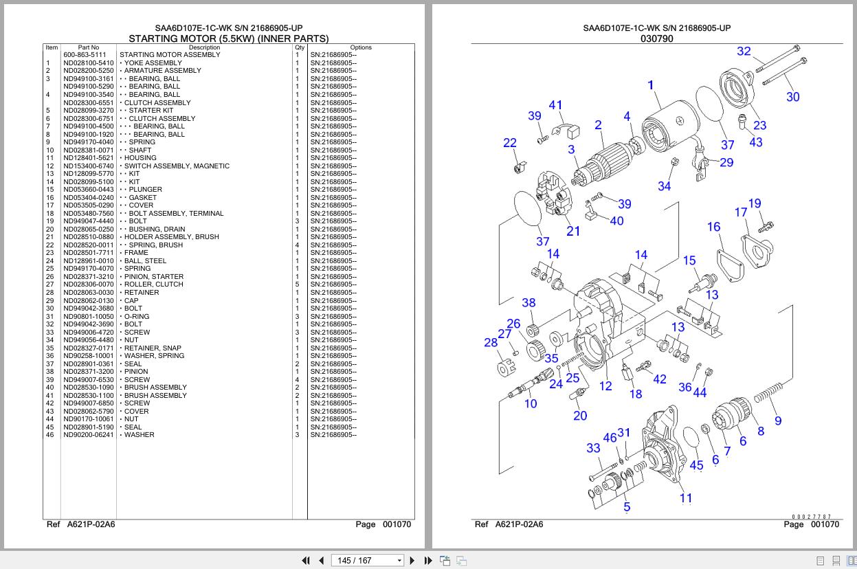 Komatsu Engine SAA6D107E 1C WK 21686905 UP Parts Catalog (2)