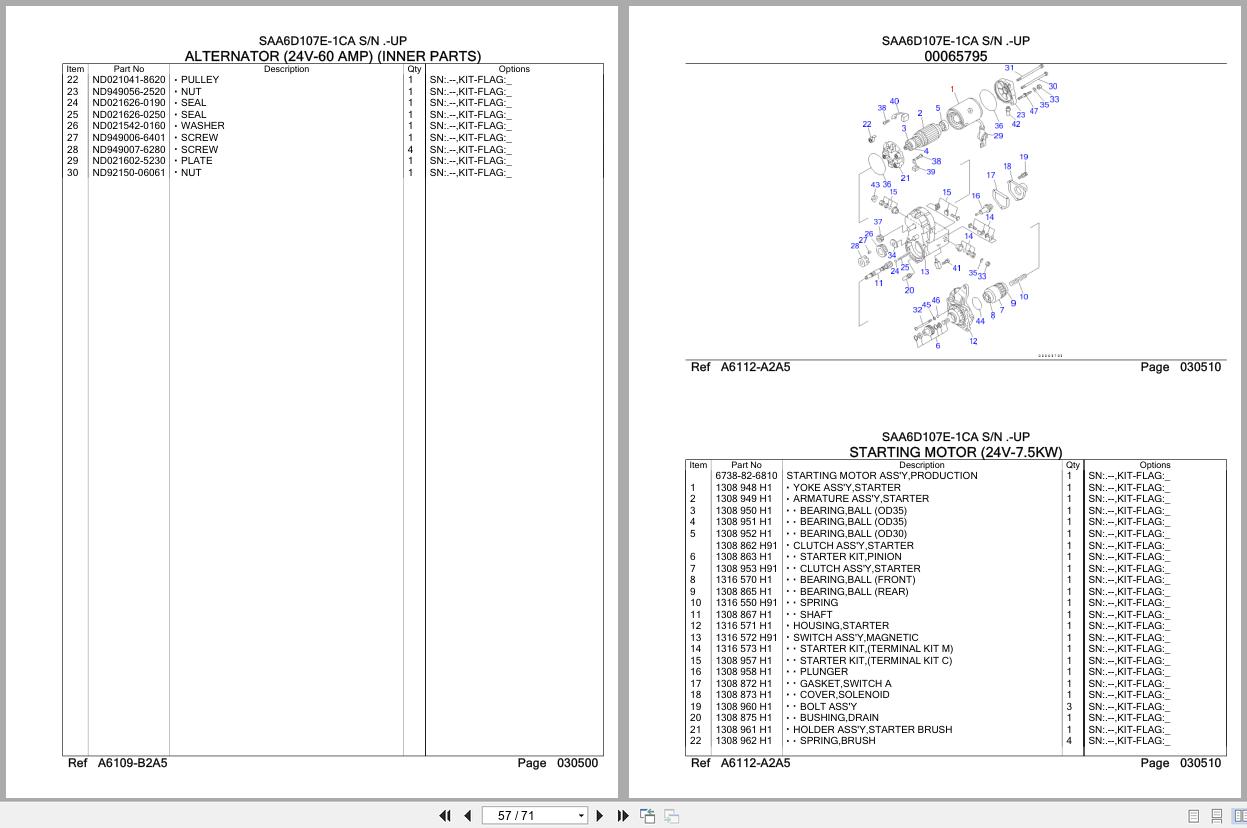 Komatsu Engine SAA6D107E 1CA Parts Catalog (2)
