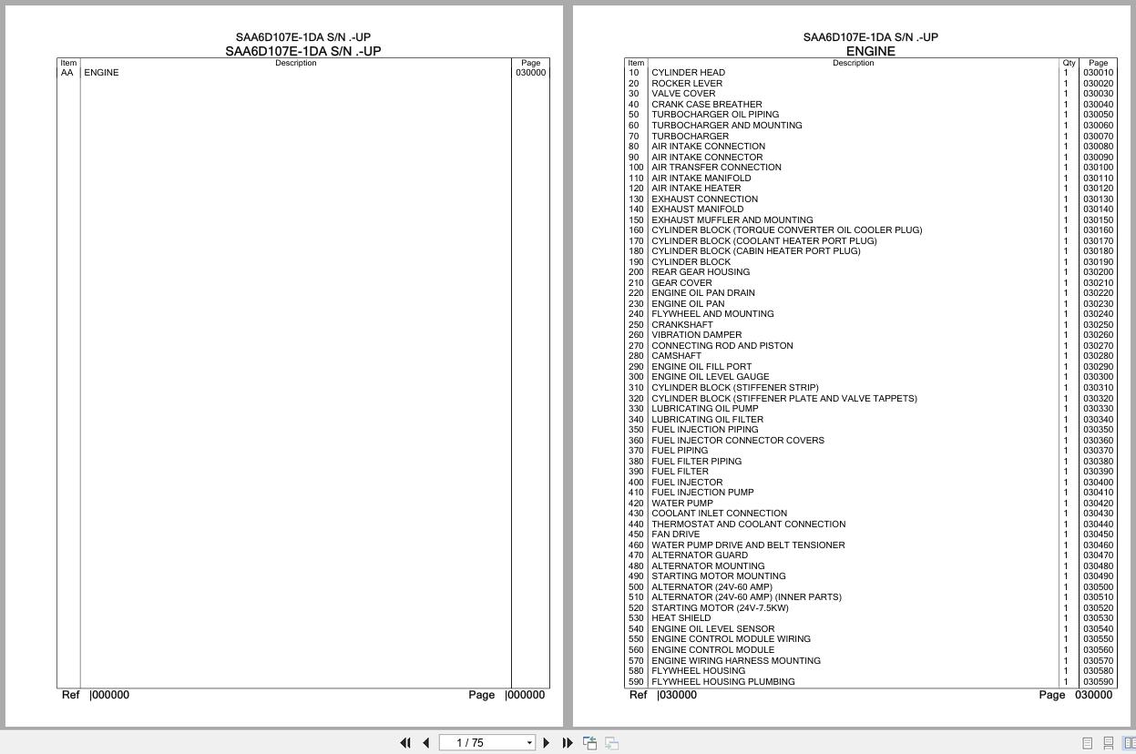 Komatsu Engine SAA6D107E 1DA Parts Catalog (1)