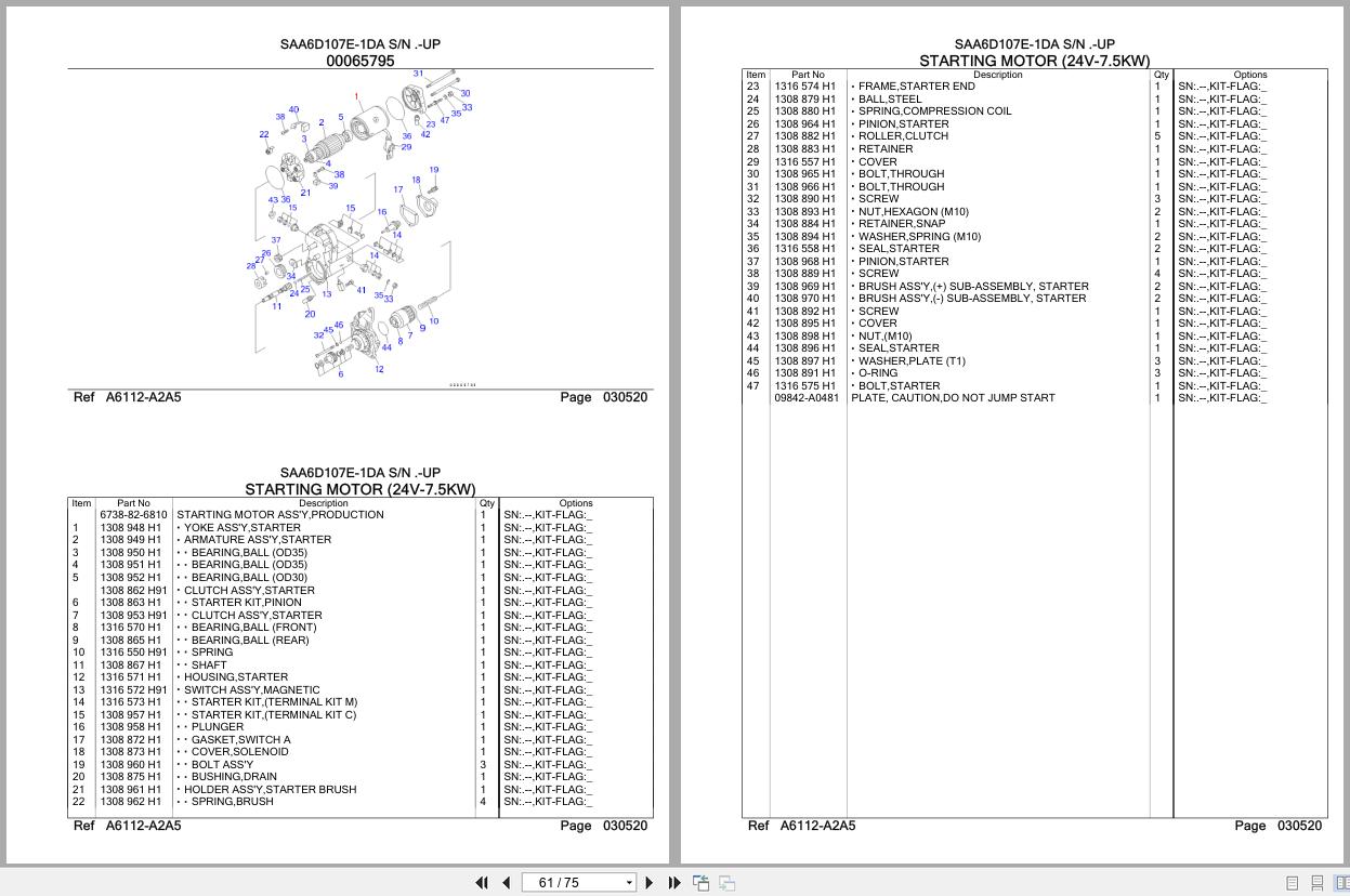 Komatsu Engine SAA6D107E 1DA Parts Catalog (2)