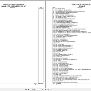 Komatsu Engine SAA6D107E 1H 26500006 UP Parts Catalog (1)