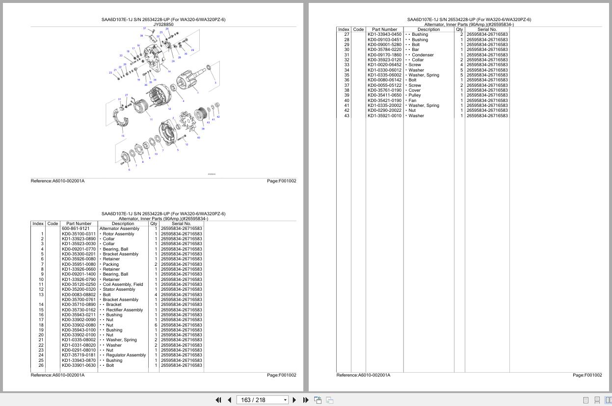 Komatsu Engine SAA6D107E 1J 26534228 UP Parts Catalog (2)