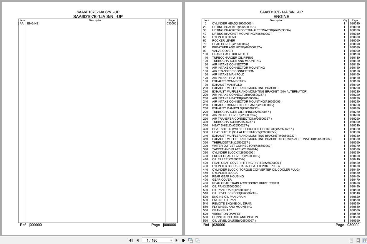 Komatsu Engine SAA6D107E 1JA Parts Catalog (1)