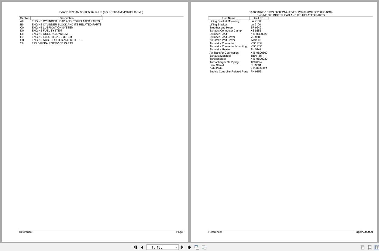 Komatsu Engine SAA6D107E 1N 36506214 UP Parts Catalog (1)