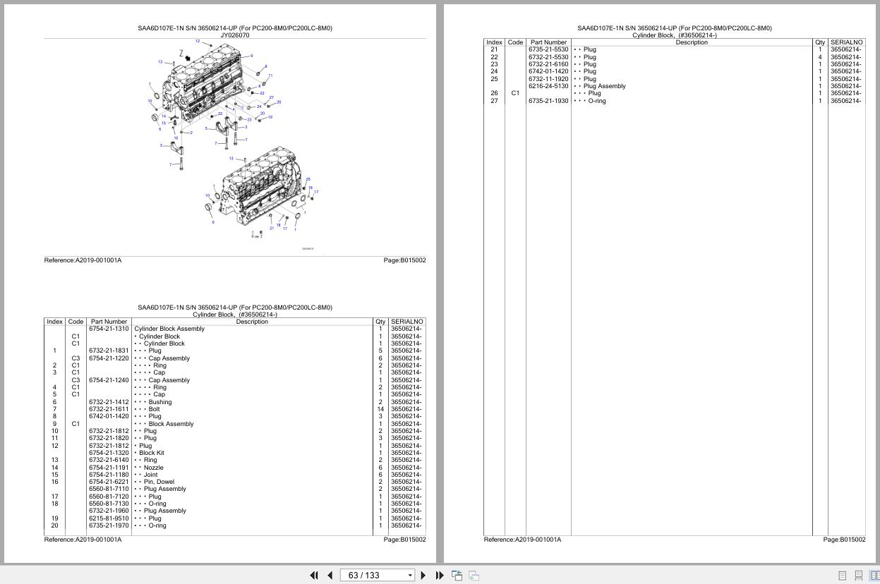 Komatsu Engine SAA6D107E 1N 36506214 UP Parts Catalog (2)