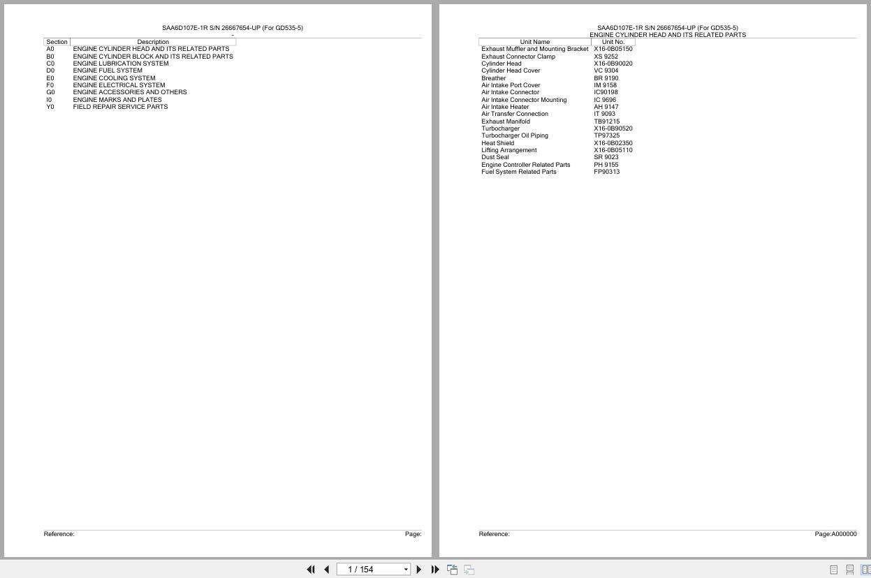 Komatsu Engine SAA6D107E 1R 26667654 UP Parts Catalog (1)