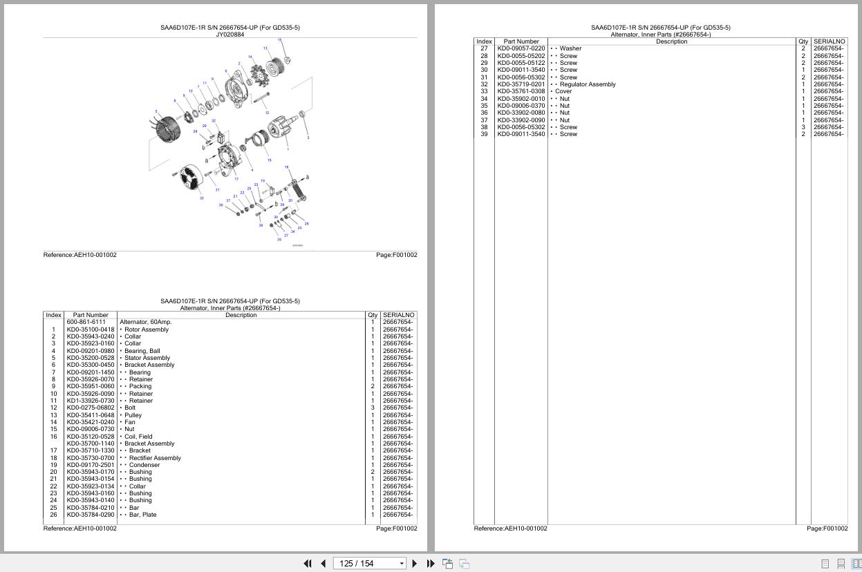 Komatsu Engine SAA6D107E 1R 26667654 UP Parts Catalog (2)