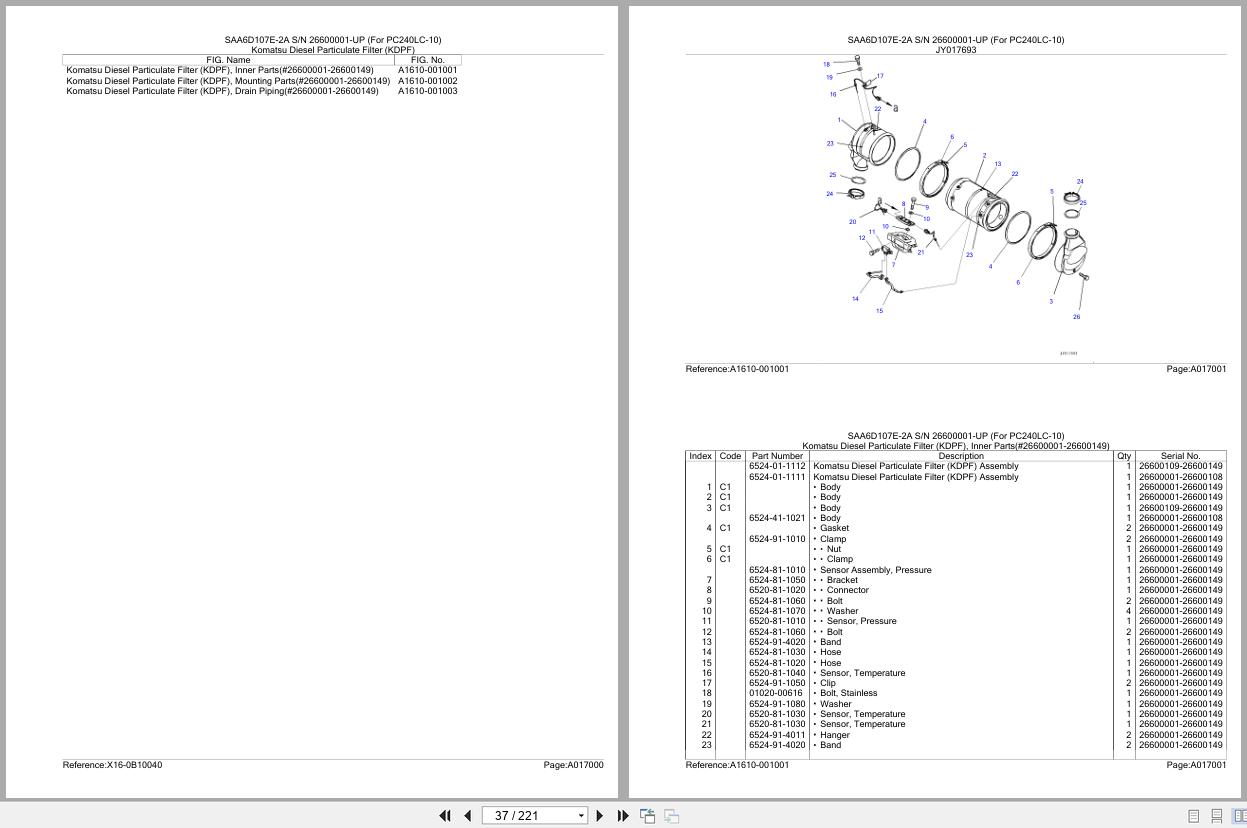 Komatsu Engine SAA6D107E 2A 26600001 UP Parts Catalog (2)