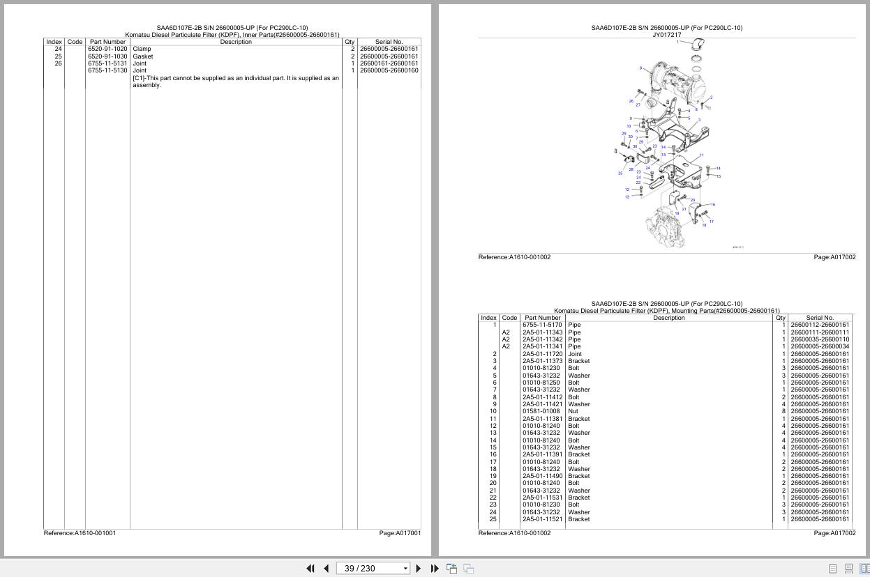Komatsu Engine SAA6D107E 2B 26600005 UP Parts Catalog (2)