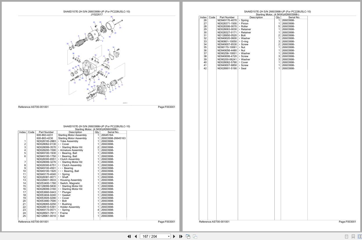 Komatsu Engine SAA6D107E 2H 26603998 UP Parts Catalog (2)