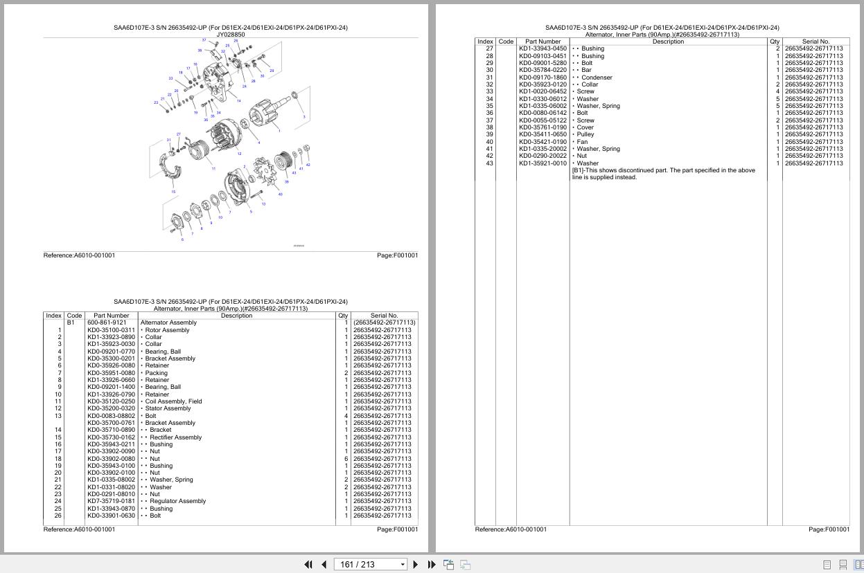 Komatsu Engine SAA6D107E 3 26635492 UP Parts Catalog (2)