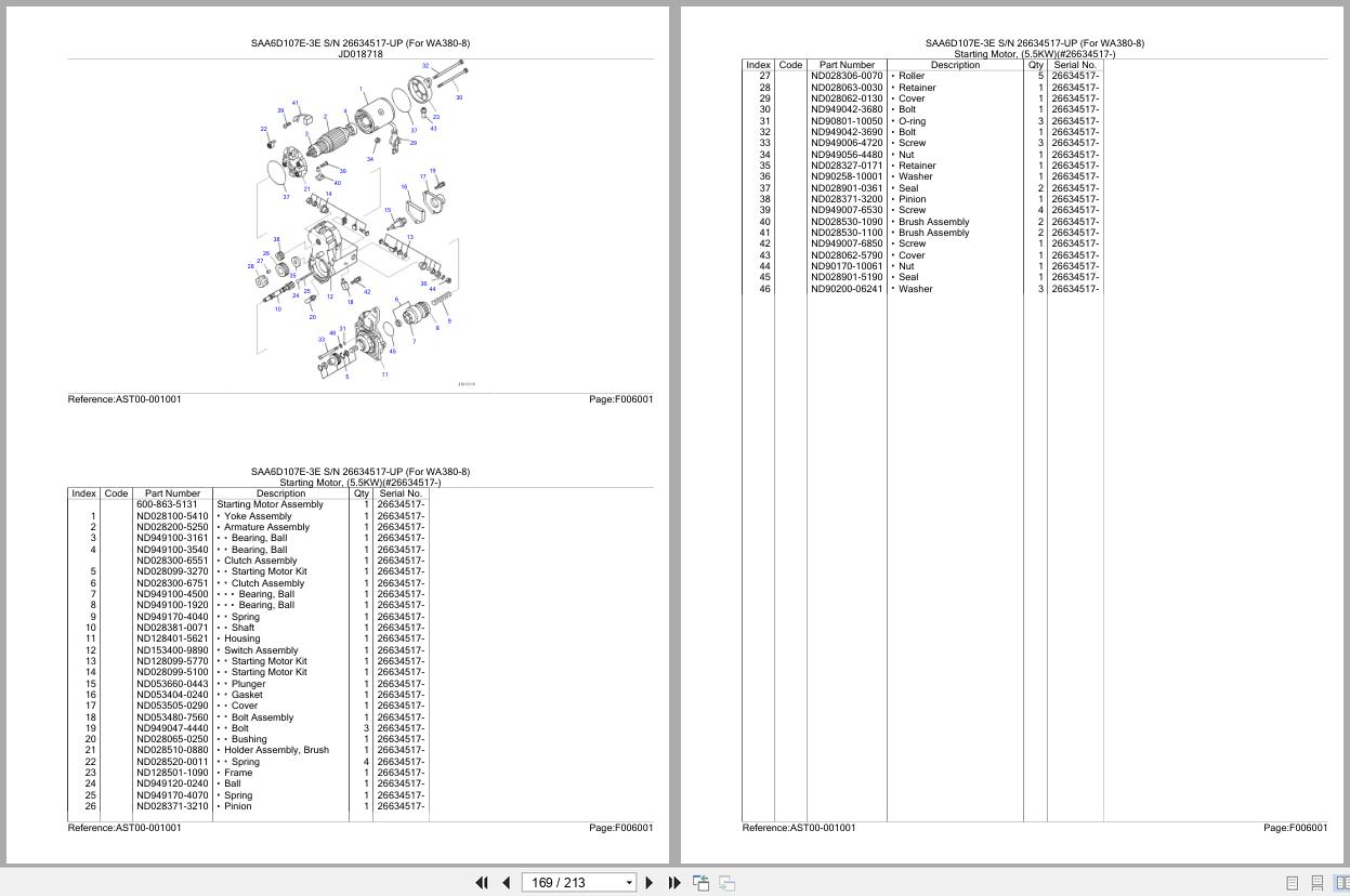 Komatsu Engine SAA6D107E 3E 26634517 UP Parts Catalog (2)