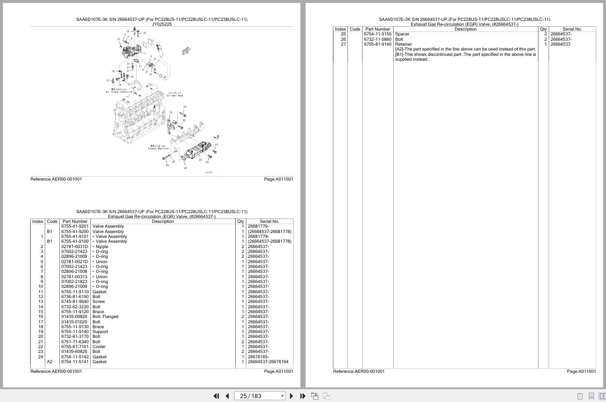 Komatsu Engine SAA6D107E 3K 26664537 UP Parts Catalog (2)