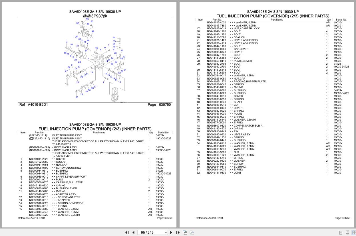 Komatsu Engine SAA6D108E 2A 8 19030 UP Parts Catalog (2)