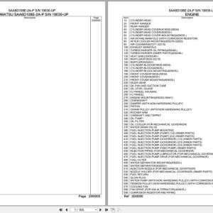 Komatsu Engine SAA6D108E 2A P 19030 UP Parts Catalog (1)