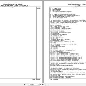 Komatsu Engine SAA6D108E 2A P8 19030 UP Parts Catalog (1)