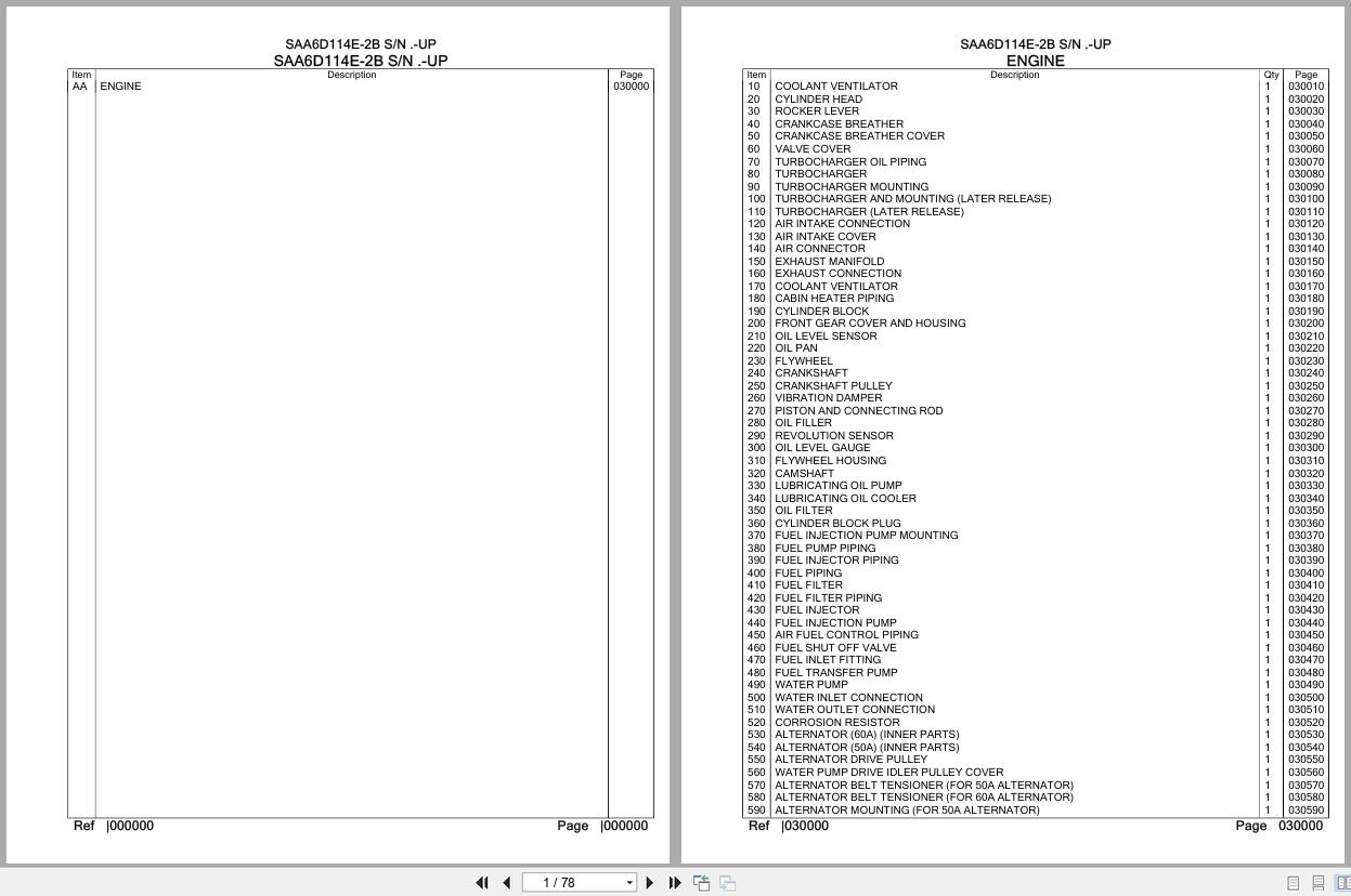 Komatsu Engine SAA6D114E 2B Parts Catalog (1)