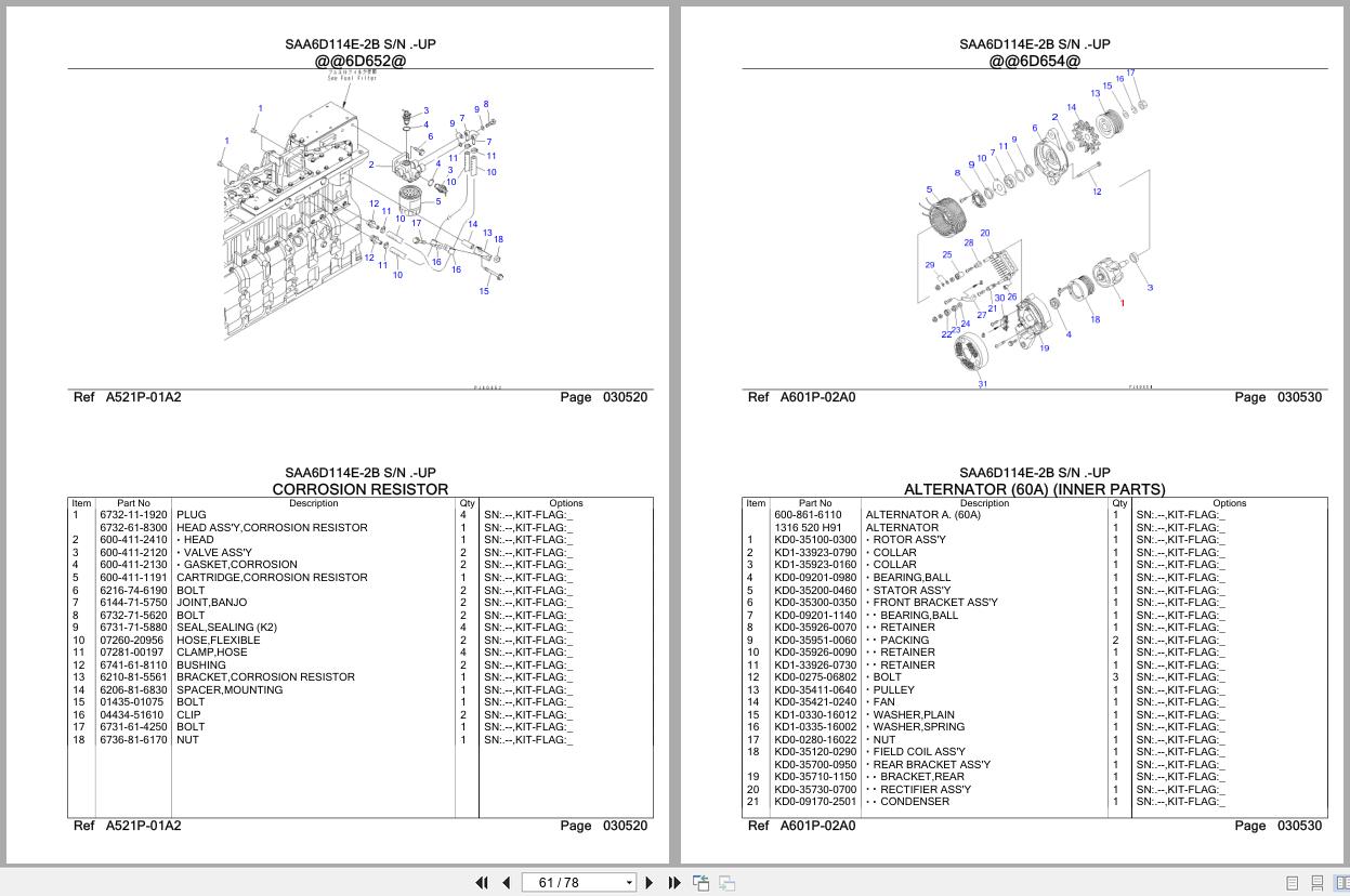 Komatsu Engine SAA6D114E 2B Parts Catalog (2)