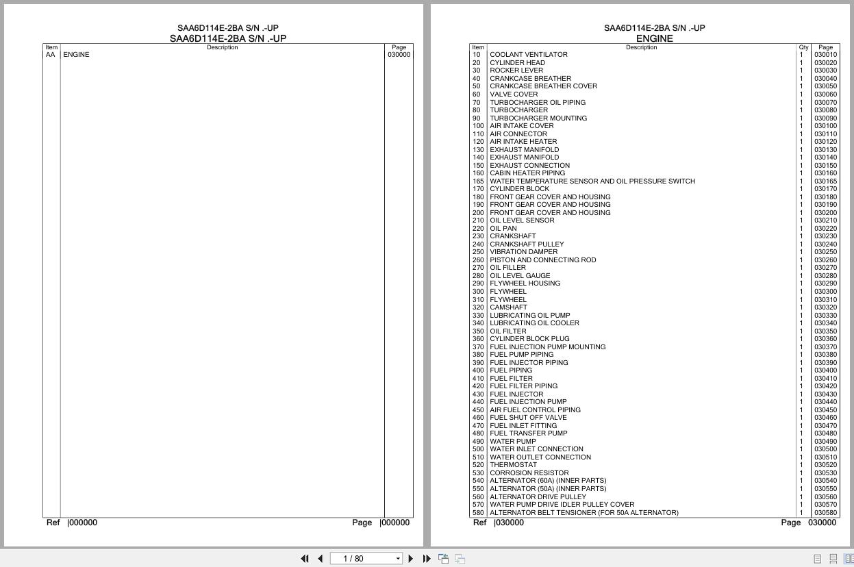 Komatsu Engine SAA6D114E 2BA Parts Catalog (1)