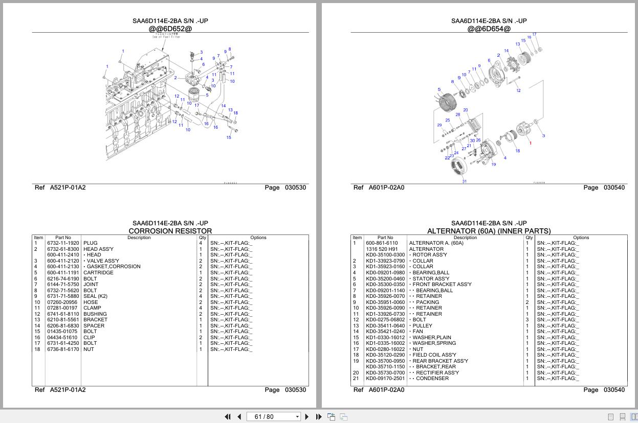 Komatsu Engine SAA6D114E 2BA Parts Catalog (2)