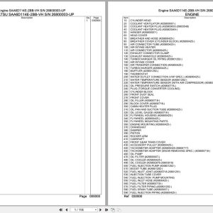 Komatsu Engine SAA6D114E 2BB VH 26800003 UP Parts Catalog (1)