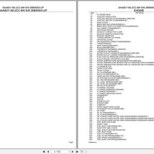 Komatsu Engine SAA6D114E 2CC 8W 26800003 UP Parts Catalog (1)
