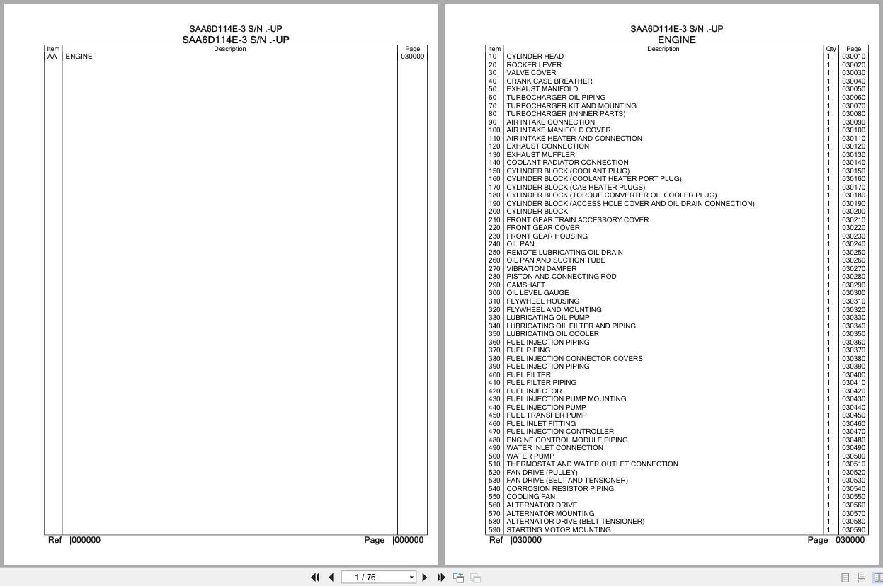 Komatsu Engine SAA6D114E 3 Parts Catalog (1)