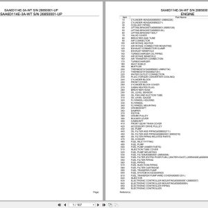 Komatsu Engine SAA6D114E 3A WT 26850001 UP Parts Catalog (1)