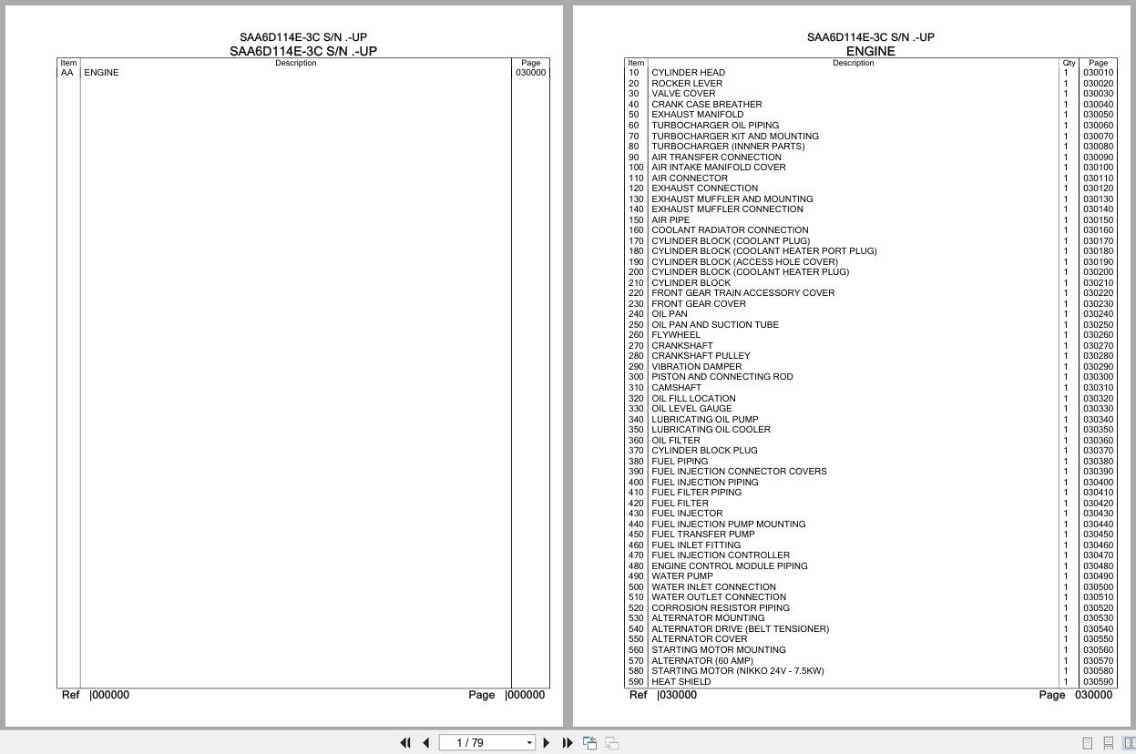 Komatsu Engine SAA6D114E 3C Parts Catalog (1)