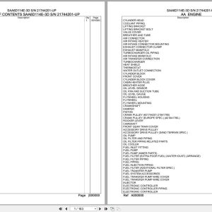 Komatsu Engine SAA6D114E 3D 21744201 UP Parts Catalog (1)
